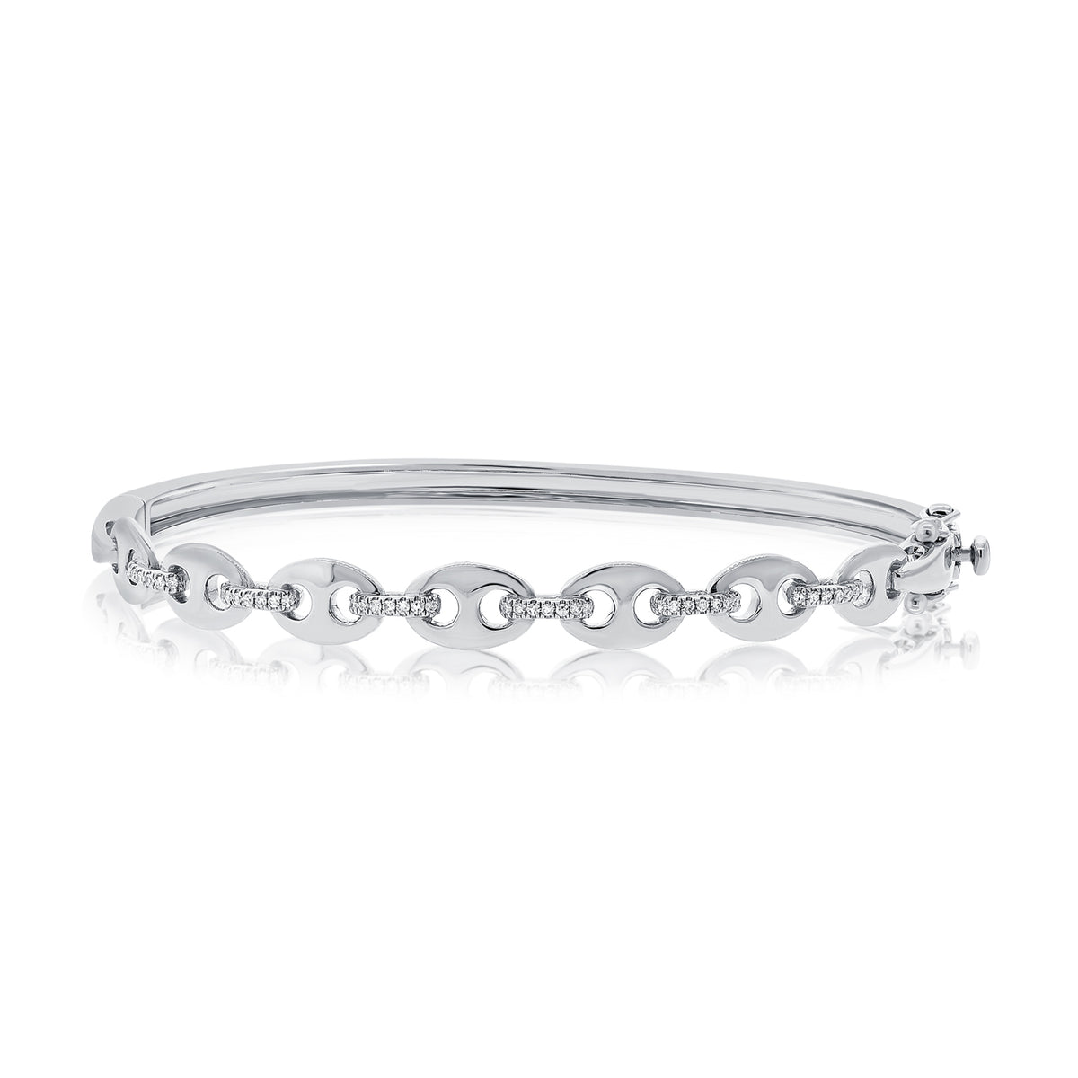 14k Gold Diamond Stackable Bangle Sabrina Design