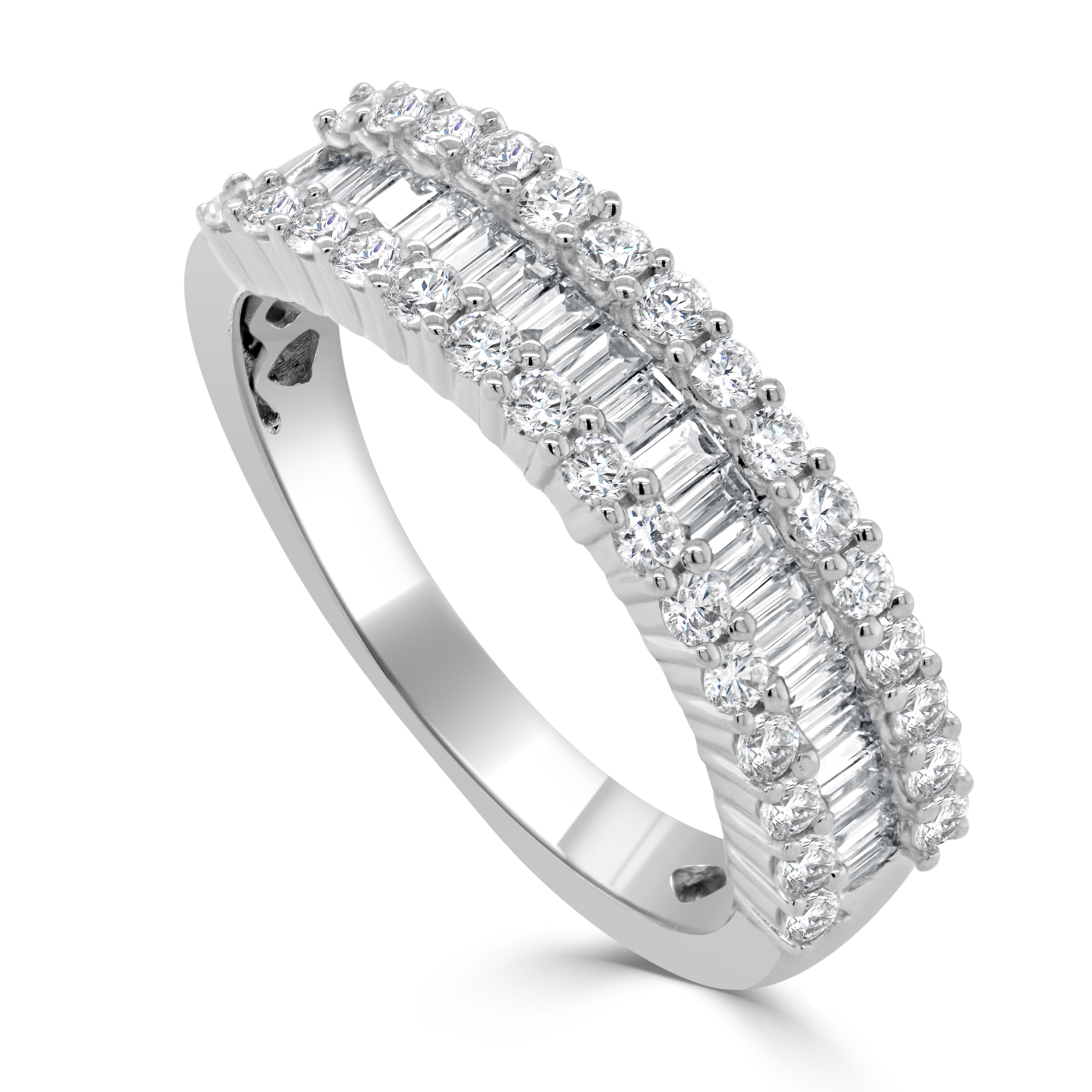 14K Gold & Diamond Baguette Band - 0.93ct