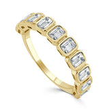 14K Gold & Emerald-Cut Diamond Bezel-Set Ring - 1.11ct