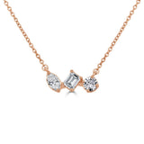 14K Gold & Mixed Fancy-Shape Diamond Necklace - 0.51ct