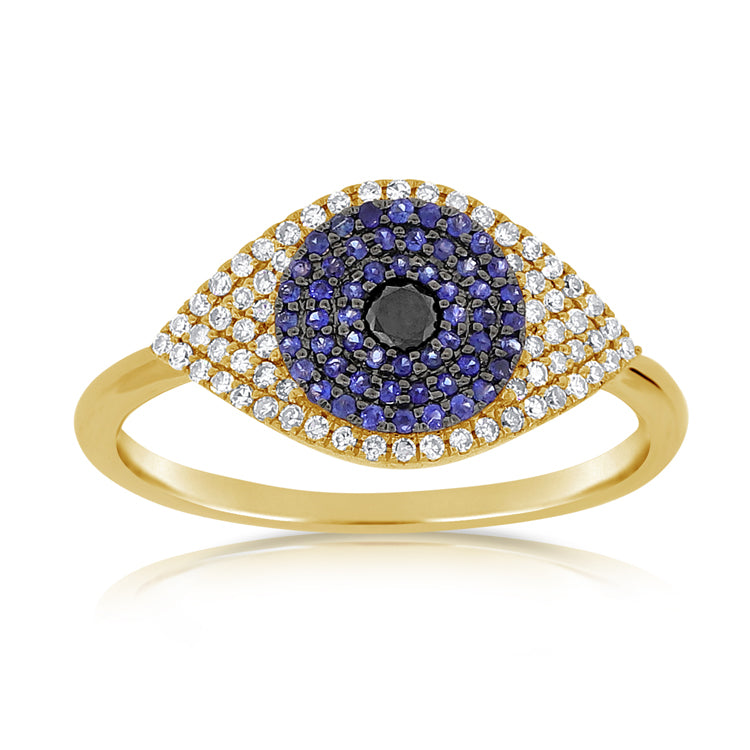 Buy Evil Eye Ring, Evil Eye Ring Rose Gold, Protective Ring, All Seeing Eye  Ring, Rose Gold Wrap Ring, Dainty Circle Ring, Turkish Jewelry Online in  India - Etsy