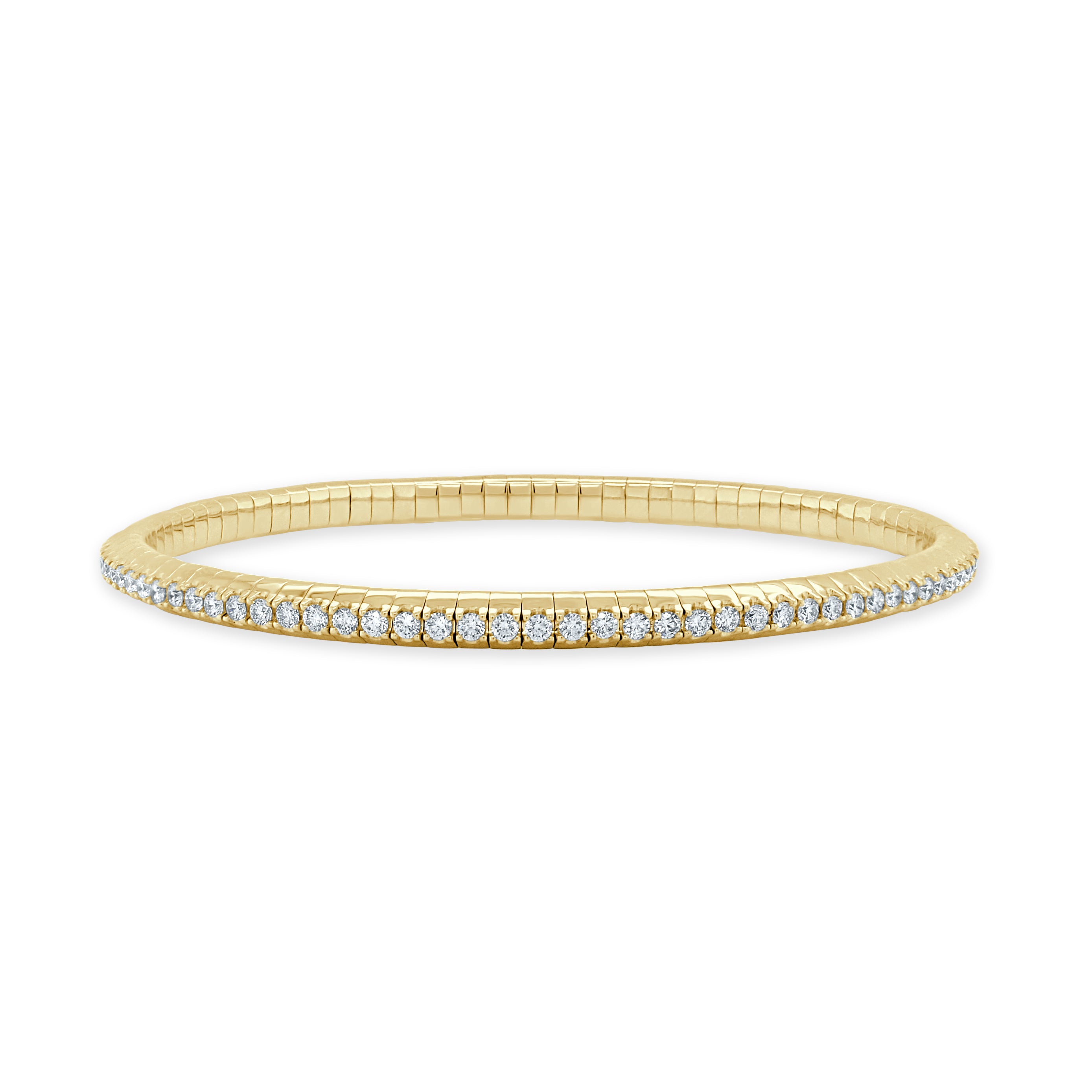 14K Gold & Diamond Stretch Tennis Bracelet - 2.01ct