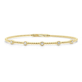 14K Gold Flexible Diamond Bangle - 0.25ct