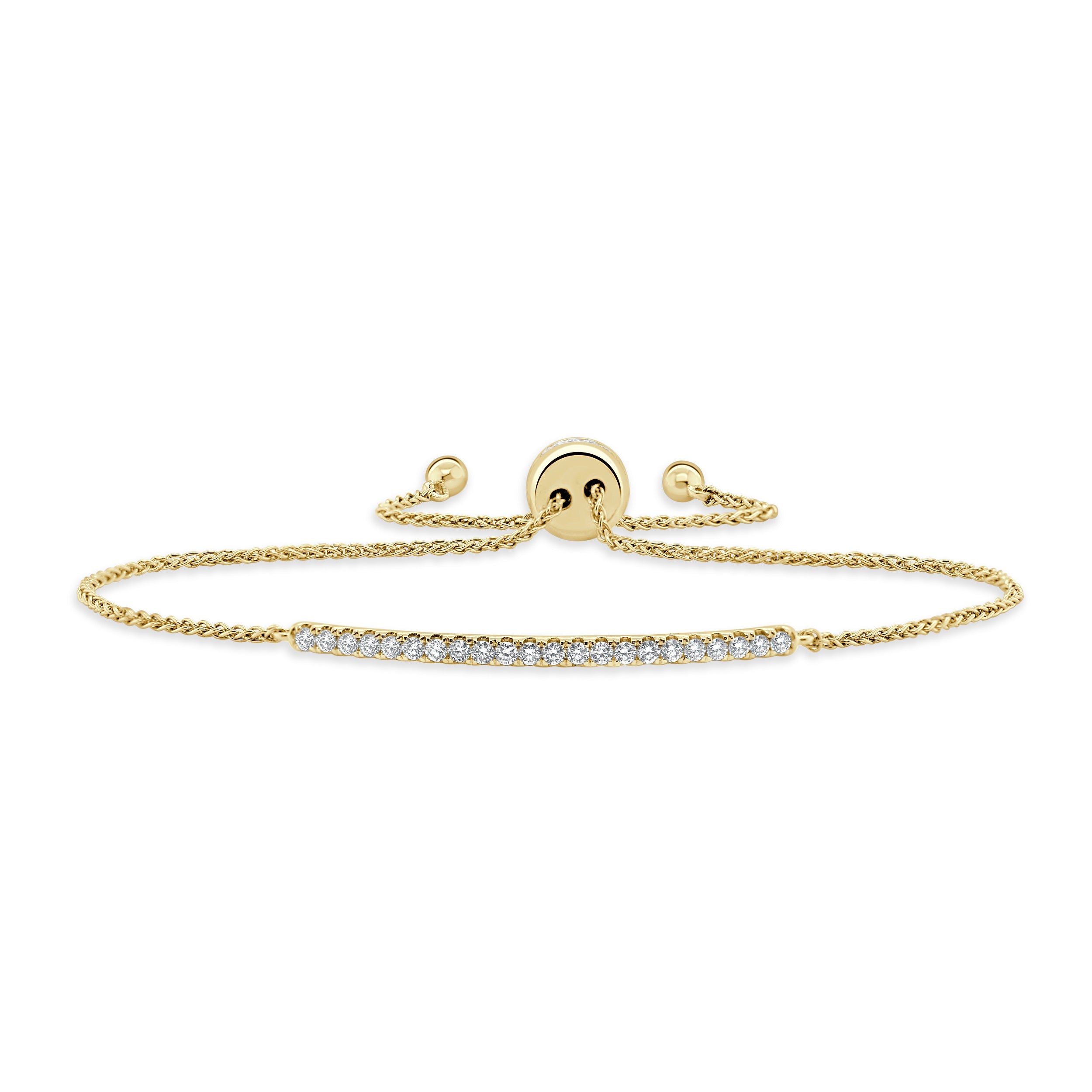 14k Gold & Diamond Bolo Bracelet - 0.51ct