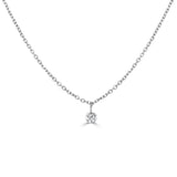 14K Gold Diamond Pendant Necklace - 0.09ct