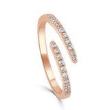 14k Gold & Diamond Wrap Ring - 0.18ct