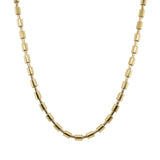 14K Gold Stretch Barrel Necklace