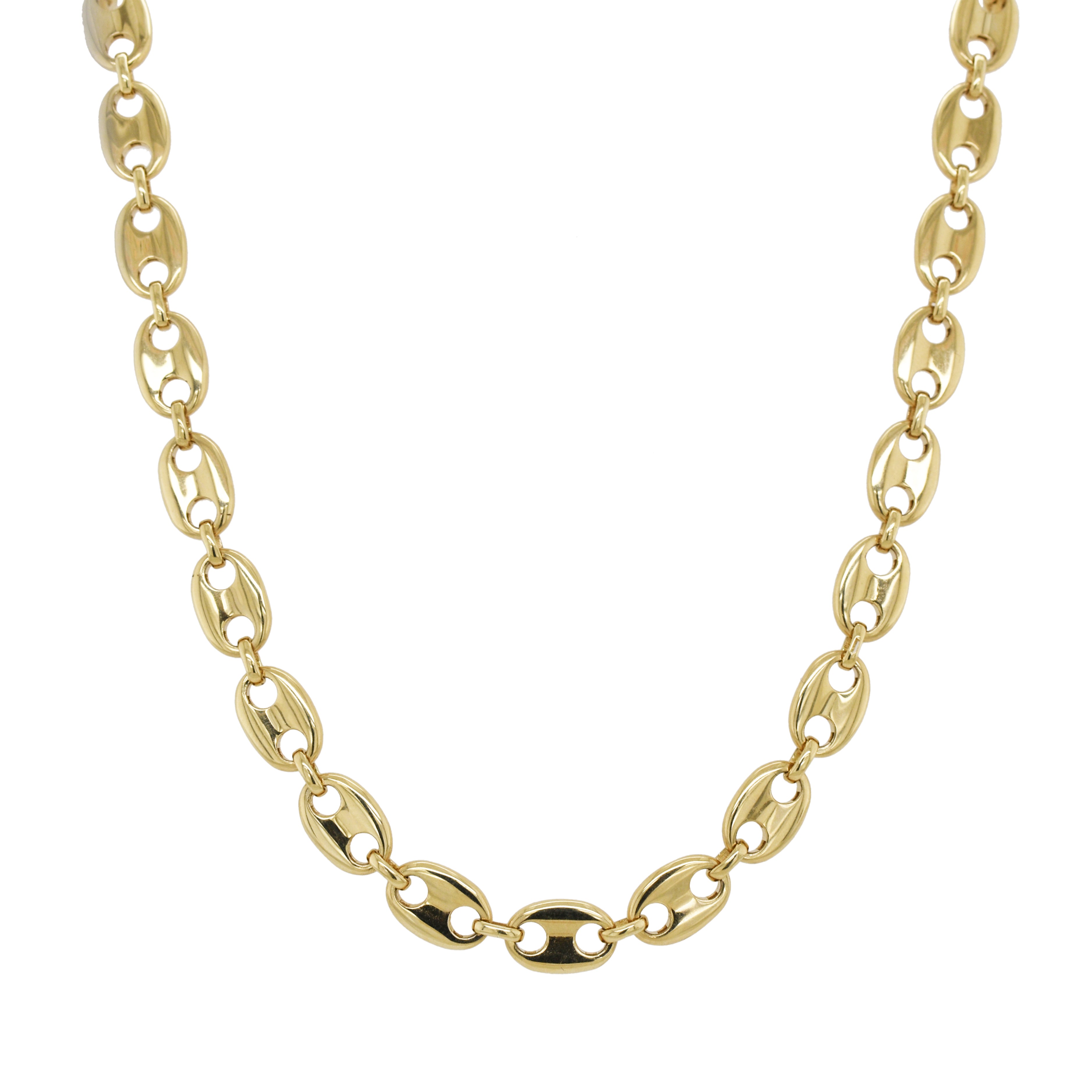 14K Gold Mariner Link Chain Necklace