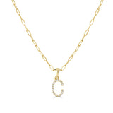 14K Yellow Gold & Diamond Initial Necklace - 0.06ct