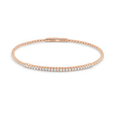 14K Gold Diamond Flexible Bangle - 0.45ct