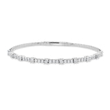 14K Gold & Diamond Flexible Two-Tone Bangle - 0.75ct