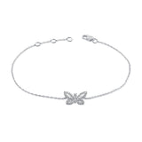 14K Gold & Diamond  Butterfly Bracelet - 0.21ct