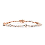 14K Gold & Fancy-Shape Diamond Two-Tone Bracelet - 2.89ct