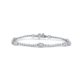 14K Gold Fancy-Shape Diamond Bracelet - 1.16ct