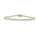 14K Gold Asscher Cut Diamond Tennis Bracelet - 3.83ct