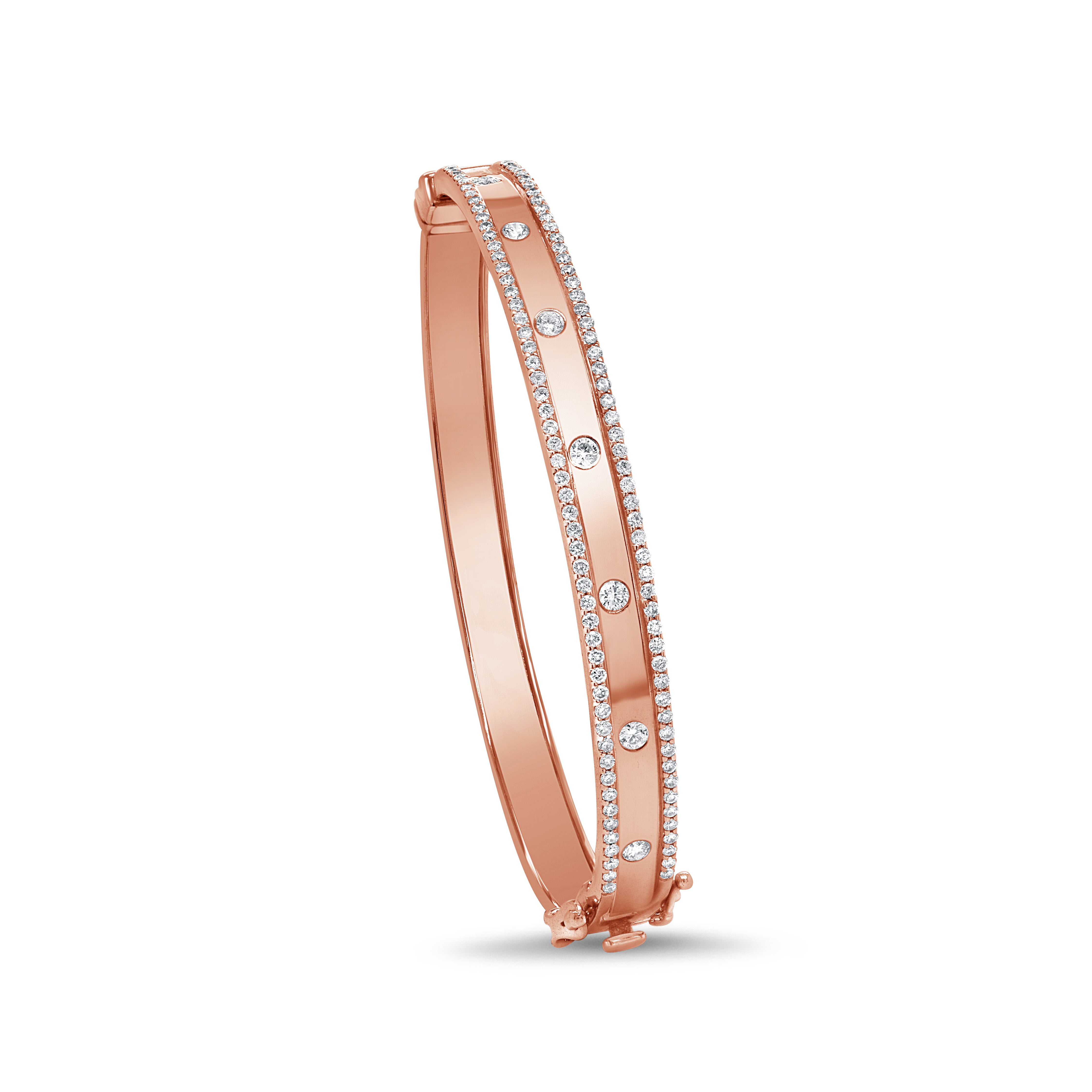 14K Gold & Diamond Bangle - 0.98ct