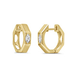 14K Gold & Marquise Cut Diamond Earrings - 0.28ct