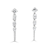 14K Gold Mixed Fancy Shape Diamond Earrings - 1.21ct