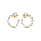 18K Gold & Pear Shape Diamond Earrings - 3.29ct