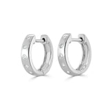 14K Gold Diamond Huggy Earrings - 0.11ct