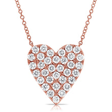 Load image into Gallery viewer, 14K Gold &amp; Diamond Large Heart Pendant- 1.31 ct.