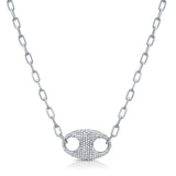 14K Gold & Diamond Link Necklace-0.66 ct.