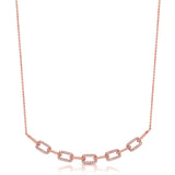 14K Gold & Diamond Link Necklace-0.27 ct.