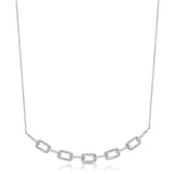 14K Gold & Diamond Link Necklace-0.27 ct.