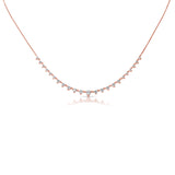 14K Gold & Diamond Station Necklace - 1.10ct