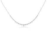 14K Gold & Diamond Station Necklace - 1.10ct