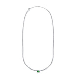 14K Gold Emerald & Diamond Necklace