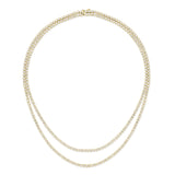 14K Gold & Diamond 2 Strand Tennis Necklace - 9.75ct