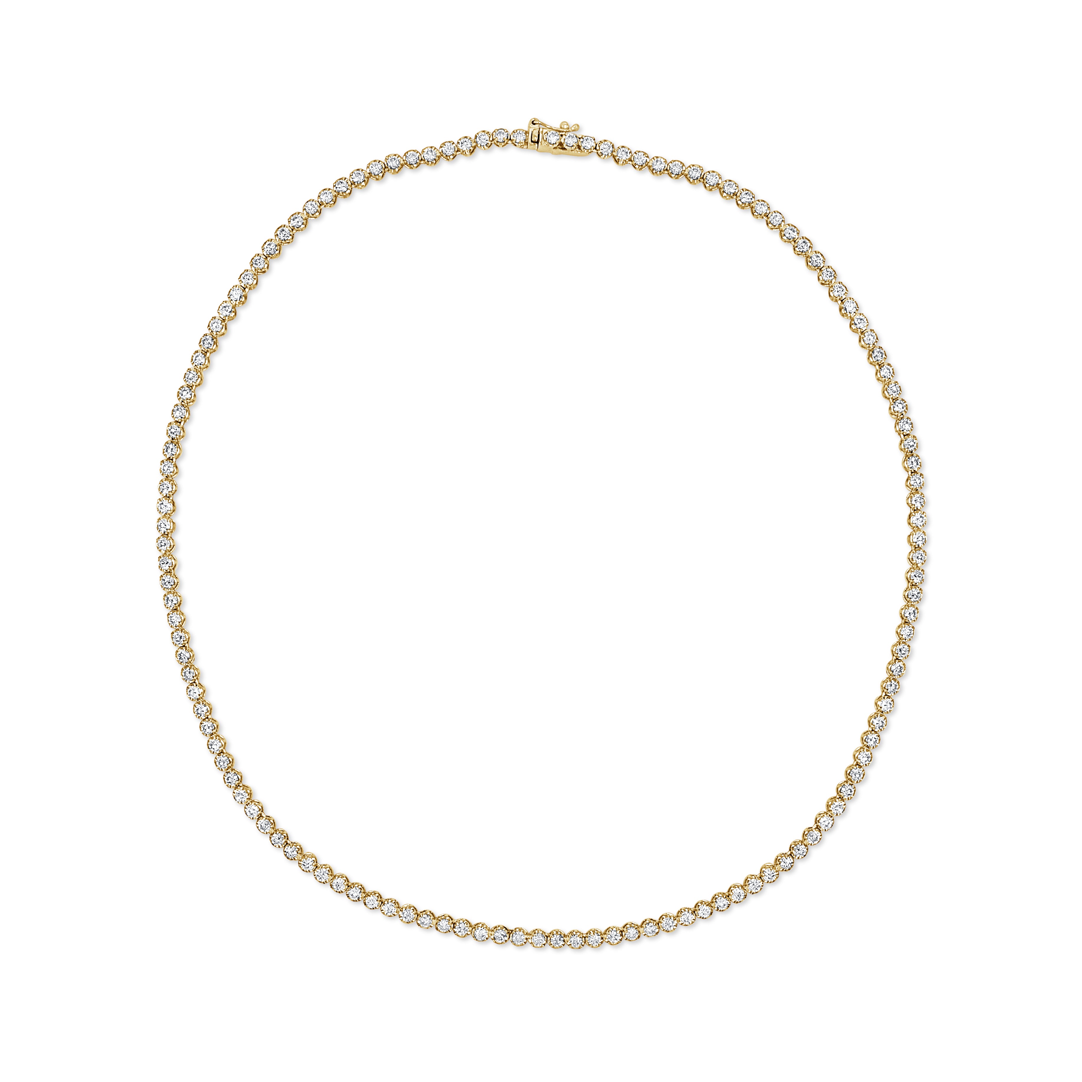 14K Gold & Diamond Tennis Necklace - 5.40ct