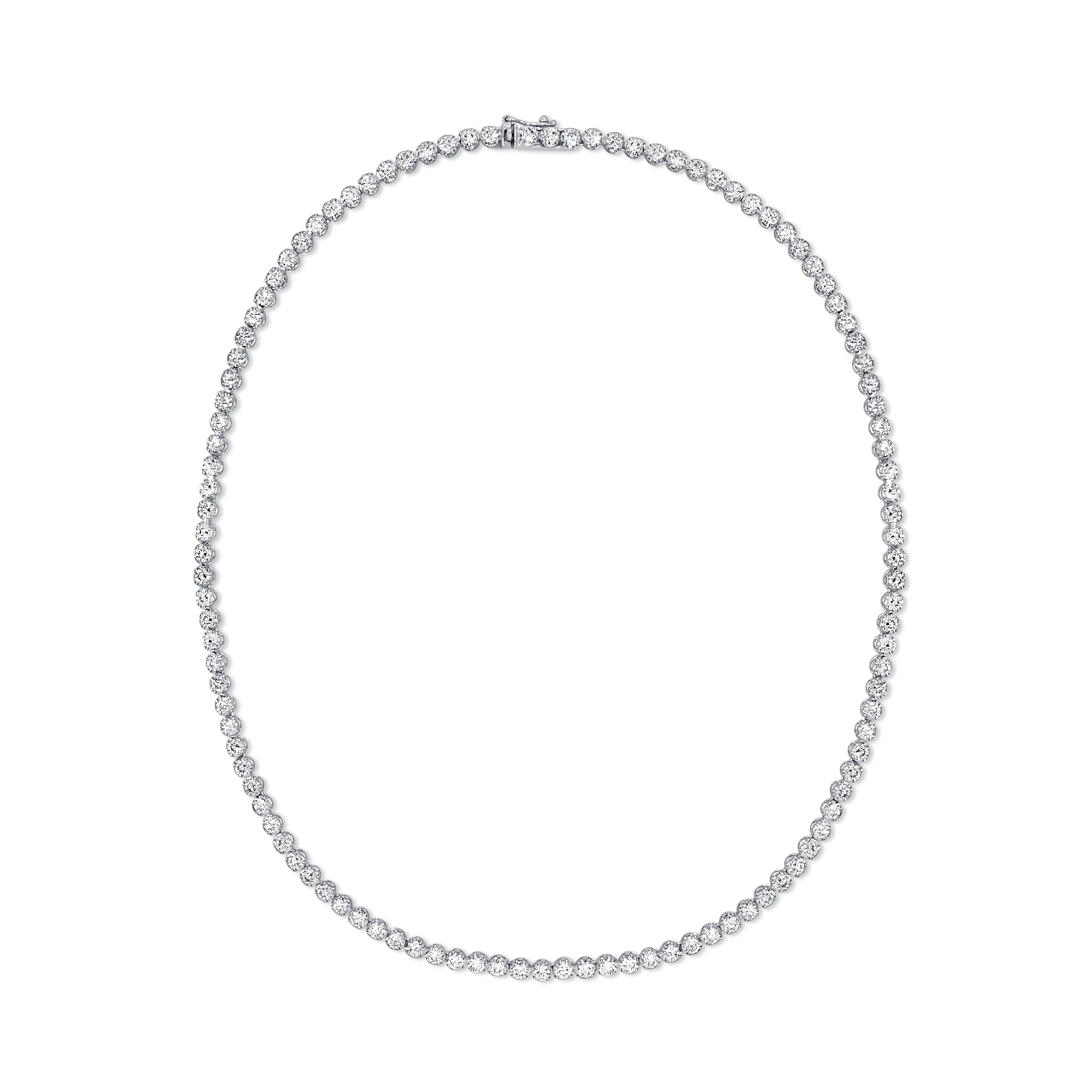 14K Gold & Diamond Tennis Necklace - 10.20ct