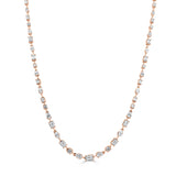 14K Gold Mixed Fancy Shape Diamond Necklace - 3.53ct