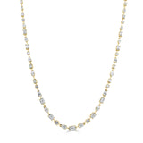 14K Gold Mixed Fancy Shape Diamond Necklace - 3.53ct