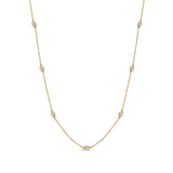 14K Gold & Oval-Cut Diamond Necklace - 0.92ct