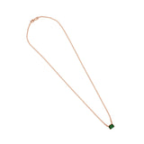 14K Gold & Emerald Bead Chain Necklace - 0.90ct