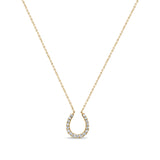 14K Gold & Diamond Horseshoe Necklace - 0.35ct