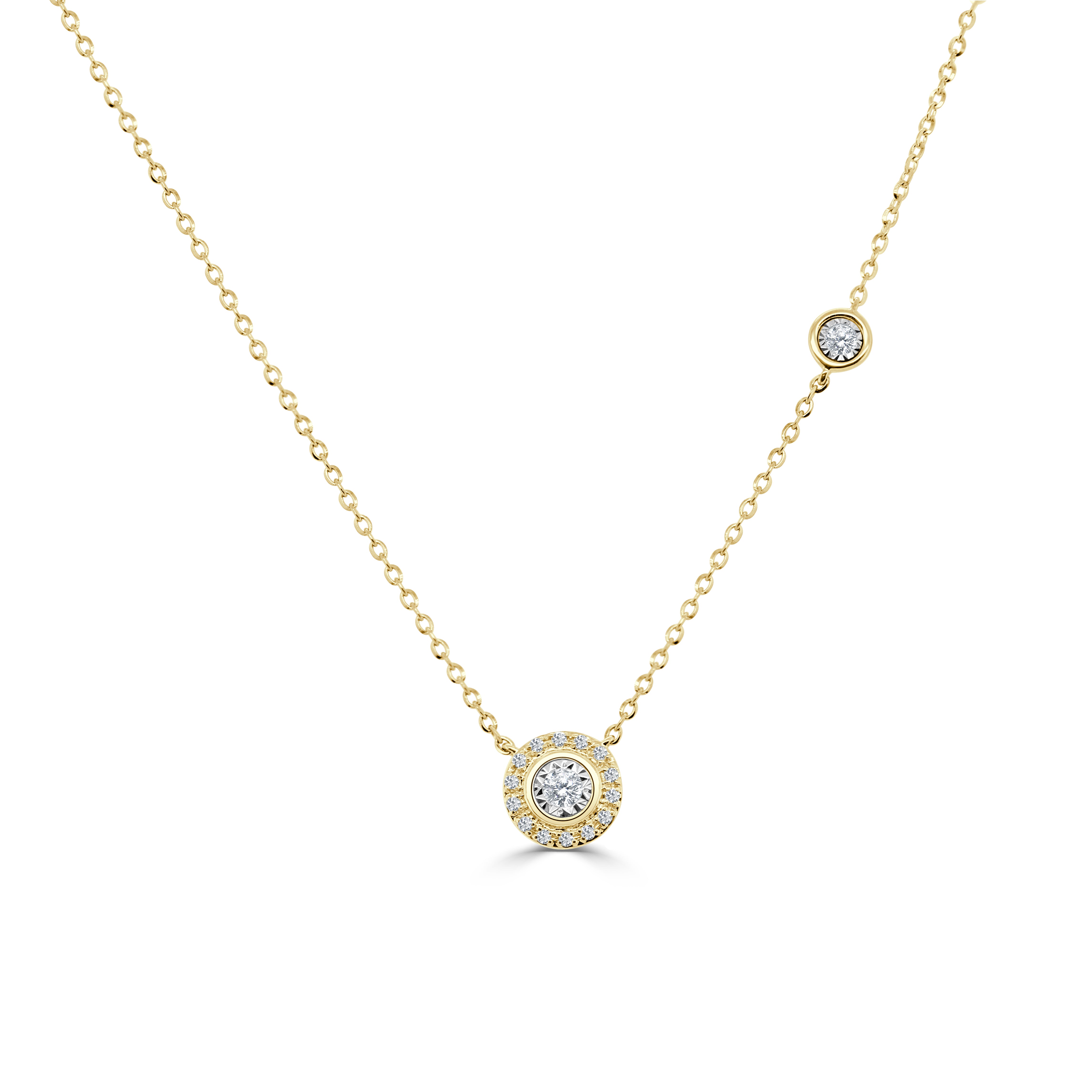 14K Gold & Diamond Necklace - 0.10ct