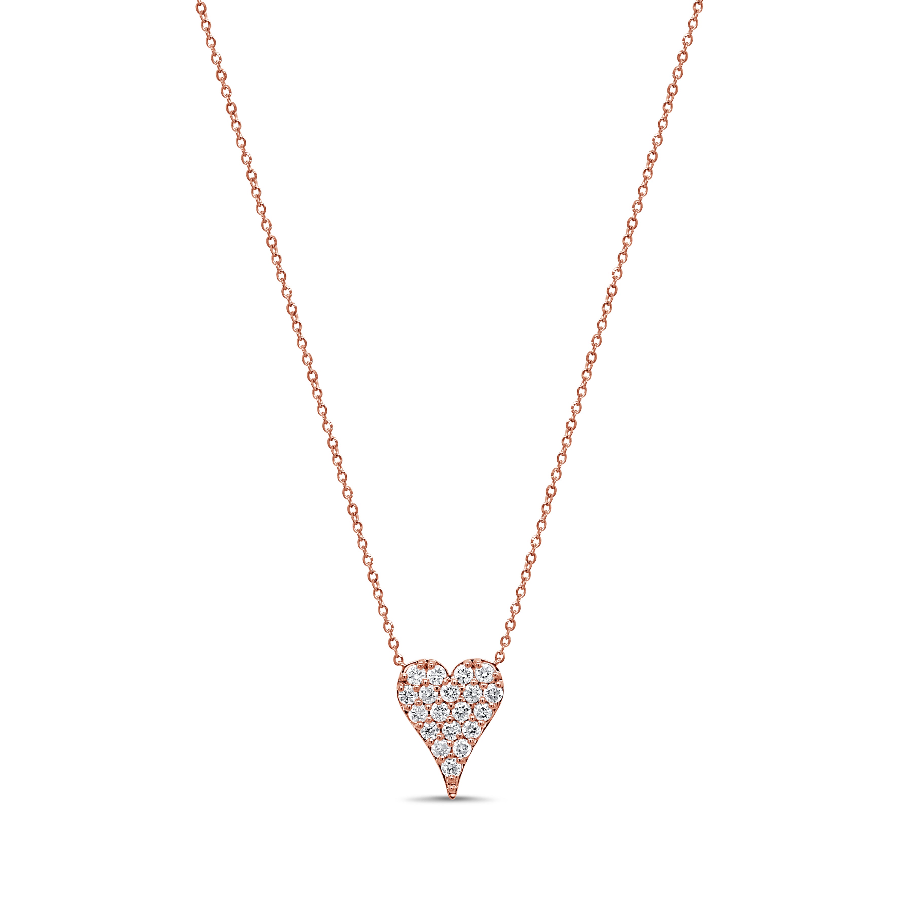 14K Gold & Diamond Heart Necklace - 0.50ct