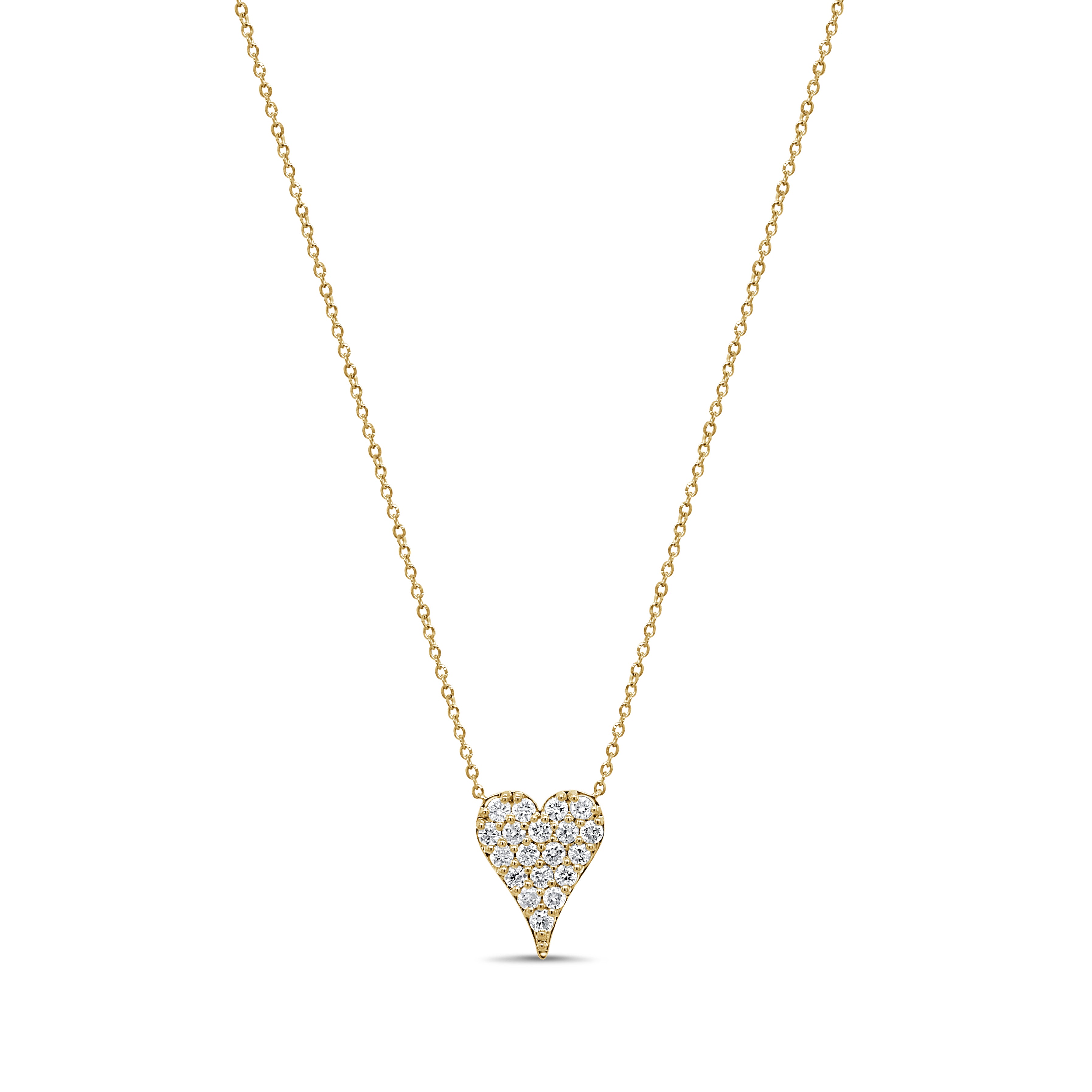 14K Gold & Diamond Heart Necklace - 0.50ct