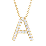 14K Gold & Diamond Initial Necklace - 0.30ct
