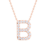 14K Gold & Diamond Initial Necklace - 0.34ct