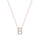 14K Gold & Diamond Initial Necklace - 0.34ct