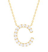 14K Gold & Diamond Initial Necklace - 0.25ct
