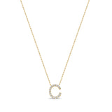 14K Gold & Diamond Initial Necklace - 0.25ct