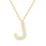 14K Gold & Diamond Initial Necklace - 0.18ct