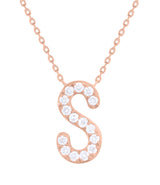 14K Gold & Diamond Initial Necklace - 0.23ct
