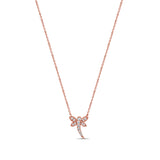 14K Gold Diamond Dragonfly Necklace - 0.13ct